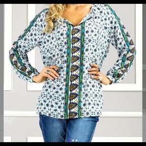 NWT- x-large geometric tunic top by Suzanne Betro